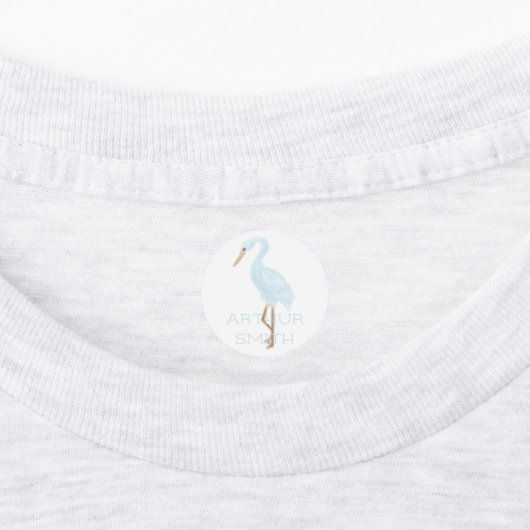 Watercolor Blue Crane Labels (Aangebracht)