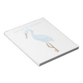 Watercolor Blue Crane Notitieblok (Schuin)