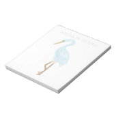 Watercolor Blue Crane Notitieblok (Linkerzijde)