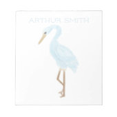 Watercolor Blue Crane Notitieblok (Voorkant)