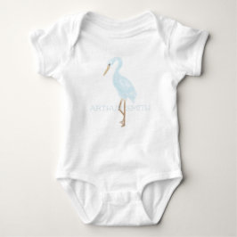 Watercolor Blue Crane Romper