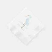 Watercolor Blue Crane Servet (Hoek)