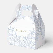  watercolor blue crest | wedding bedankdoosjes (Achterkant)