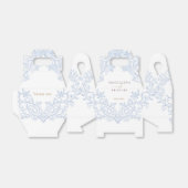  watercolor blue crest | wedding bedankdoosjes (Uitgevouwen)
