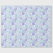 Watercolor Blue Doughnuts Baby Boy Shower Cadeaupapier (Vlak)