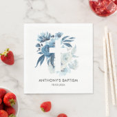 watercolor blue floral baptism servet (Insitu)