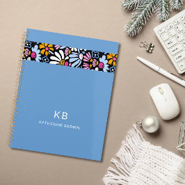 Watercolor Blue Floral Pattern 2026 Planner