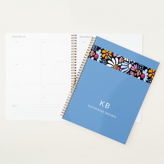 Watercolor Blue Floral Pattern 2026 Planner (Display)