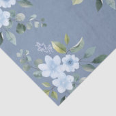 Watercolor Blue Floral Wedding Wrapping Paper  Tissuepapier (Detail)