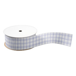 Watercolor Blue Gingham Grosgrain Lint