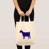 Watercolor Blue Goat Tote Tote Bag (Voorkant (product))