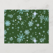 Watercolor Blue Green Script Non Photo Christmas Feestdagenkaart (Voorkant)