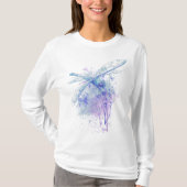 Watercolor Blue Mauve Draairy T-shirt (Voorkant)