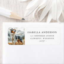 Watercolor Blue Merle Australische Herdershond