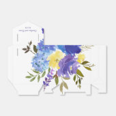 Watercolor Blue Purple Floral Personalized Wedding Bedankdoosjes (Uitgevouwen)
