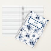 Watercolor Blue Rose Personalized Journal Notebook Notitieboek (Binnen)