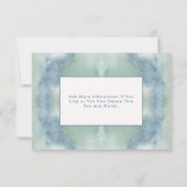 Watercolor Blue RSVP Card Boho Hippie (Achterkant)