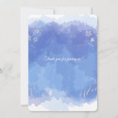Watercolor Blue Sky Balloon Birthday Invitation Kaart (Achterkant)