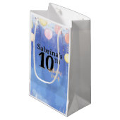 Watercolor Blue Sky Klein Cadeauzakje (Voorkant Gekanteld)