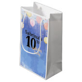 Watercolor Blue Sky Klein Cadeauzakje (Achterkant Gekanteld)