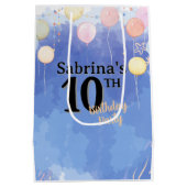 Watercolor Blue Sky Medium Cadeauzakje (Achterkant)