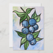 Watercolor Blueberries Kaart (Voorkant)