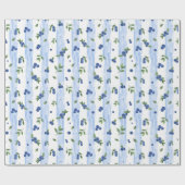 Watercolor Blueberry Pattern Wrapping Paper Cadeaupapier (Vlak)