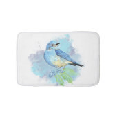Watercolor Bluebird Bird Nature Art Badmat (Voorkant)