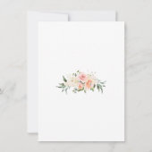 Watercolor Blush Cream Bloemen Oefendiner Kaart (Achterkant)