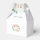 Watercolor Blush Pink Floral Geometric Wedding  Fa Bedankdoosjes (Achterkant)