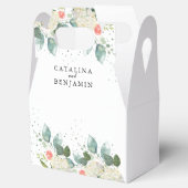 Watercolor Blush Pink Floral Geometric Wedding  Fa Bedankdoosjes (Geopend)