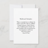 Watercolor Blush Pink Rose & Eucalyptus Wedding Kaart (Achterkant)