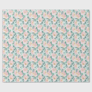 Watercolor Blush Pioenrozen Cadeaupapier