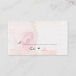 Watercolor Blush Roos | Trouwen Plaatskaartje