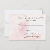 Watercolor Blush Roos | Trouwreactiekaart RSVP Kaartje (Voorkant)