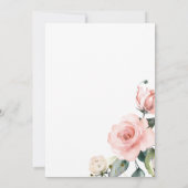 Watercolor Blush Rozen 35e Verjaardag Kaart (Achterkant)