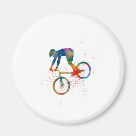 Watercolor bmx bike magneet