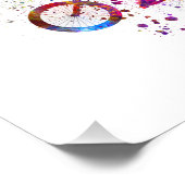 Watercolor bmx rider foto afdruk (Hoek)