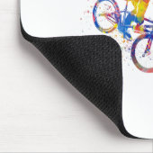 Watercolor bmx rider muismat (Hoek)