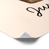 Watercolor Boek Bloem Bruin Roze Leescitaat Poster (Hoek)