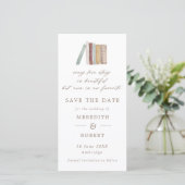 Watercolor Boeken Elke Liefdesverhaal Trouw Boeken Save The Date (Staand voorkant)