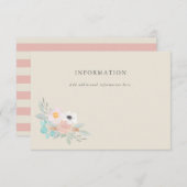 Watercolor Boeket, Bruidsfeest Informatiekaart Kaart