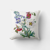 Watercolor Boeket met Oude Bloemen Kussen (Voorkant)