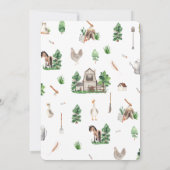 Watercolor Boerderij Dieren Gans Baby Shower  Kaart (Achterkant)