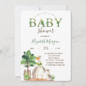 Watercolor Boerderij Dieren Gans Baby Shower  Kaart (Voorkant)