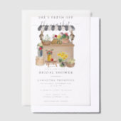 Watercolor Boerenbloemenmarkt Bruidsdouche Vellum Uitnodigingen (Offset)