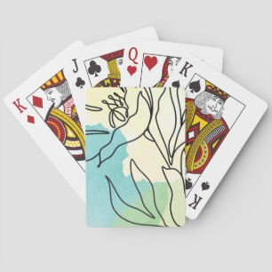 Watercolor Bohemen op bagagelabel Pokerkaarten