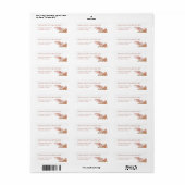 Watercolor Boho Bloem Terracotta Etiket (Full Sheet)