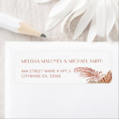 Watercolor Boho Bloem Terracotta Etiket (Insitu)