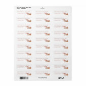 Watercolor Boho Bloem Terracotta Etiket (Full Sheet)